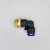 Быстросъем НР 1/4"-10мм угловой